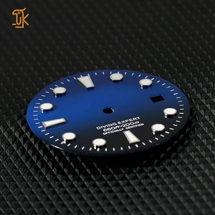 Stone Design Enamel Watch Dial Markers Stainless Steel 31mm Luxury Single Calendar Wrist Watch Dial Face Blanks Fits for Nh35/36