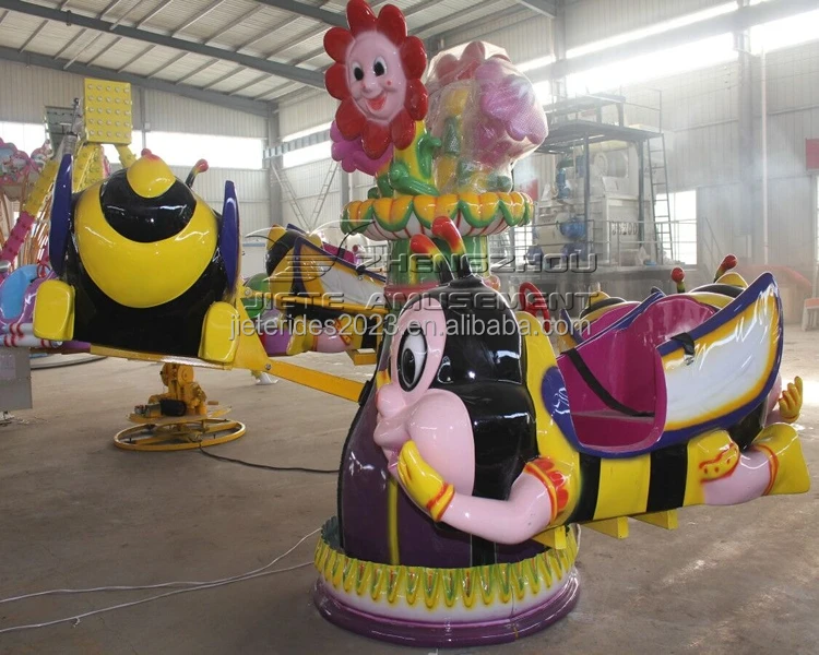 small kiddie amusement park rides attraction fun battery operated kiddie swing flying rides Kids Bee Ride for sale