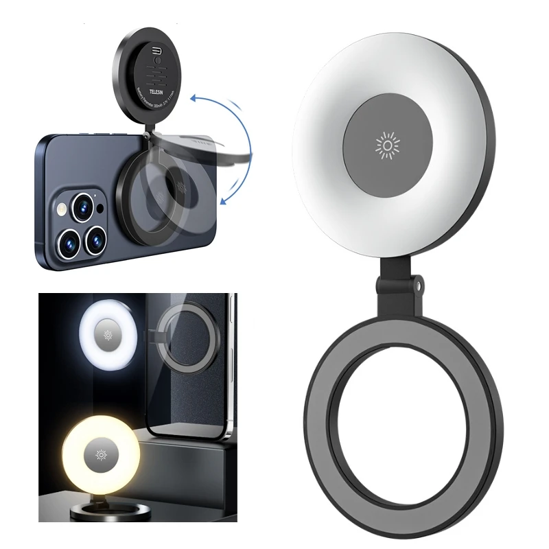 Magnetic Selfie Light Rechargeable Reversible Design Fill Light