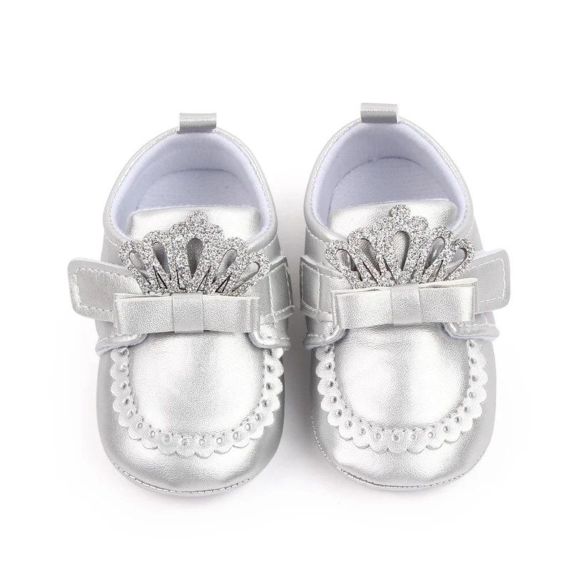High Quality Soft PU Leather Baby Girl Princess Shoes 2022 details
