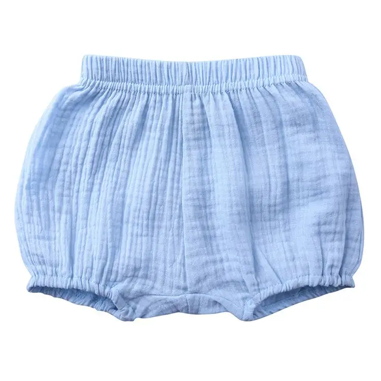 Модные хлопковые летние шорты для новорожденных мальчиков и девочек, однотонные шорты для хлеба