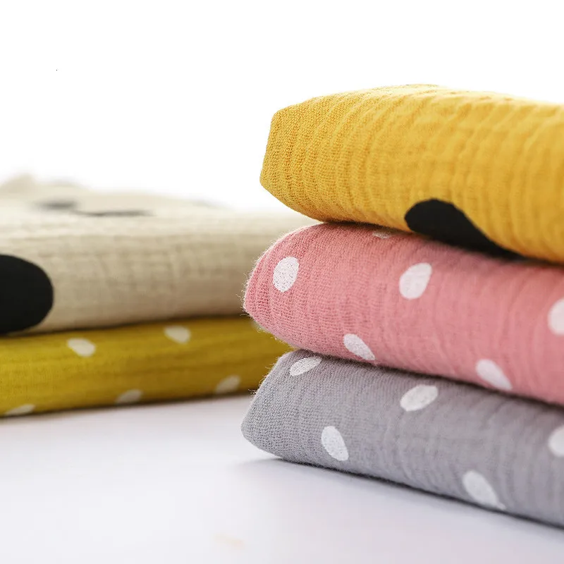 Горошек серии принт хлопок креп ткань метрами 50x135 см 100% чистый для Сделай Сам Лоскутная одежда