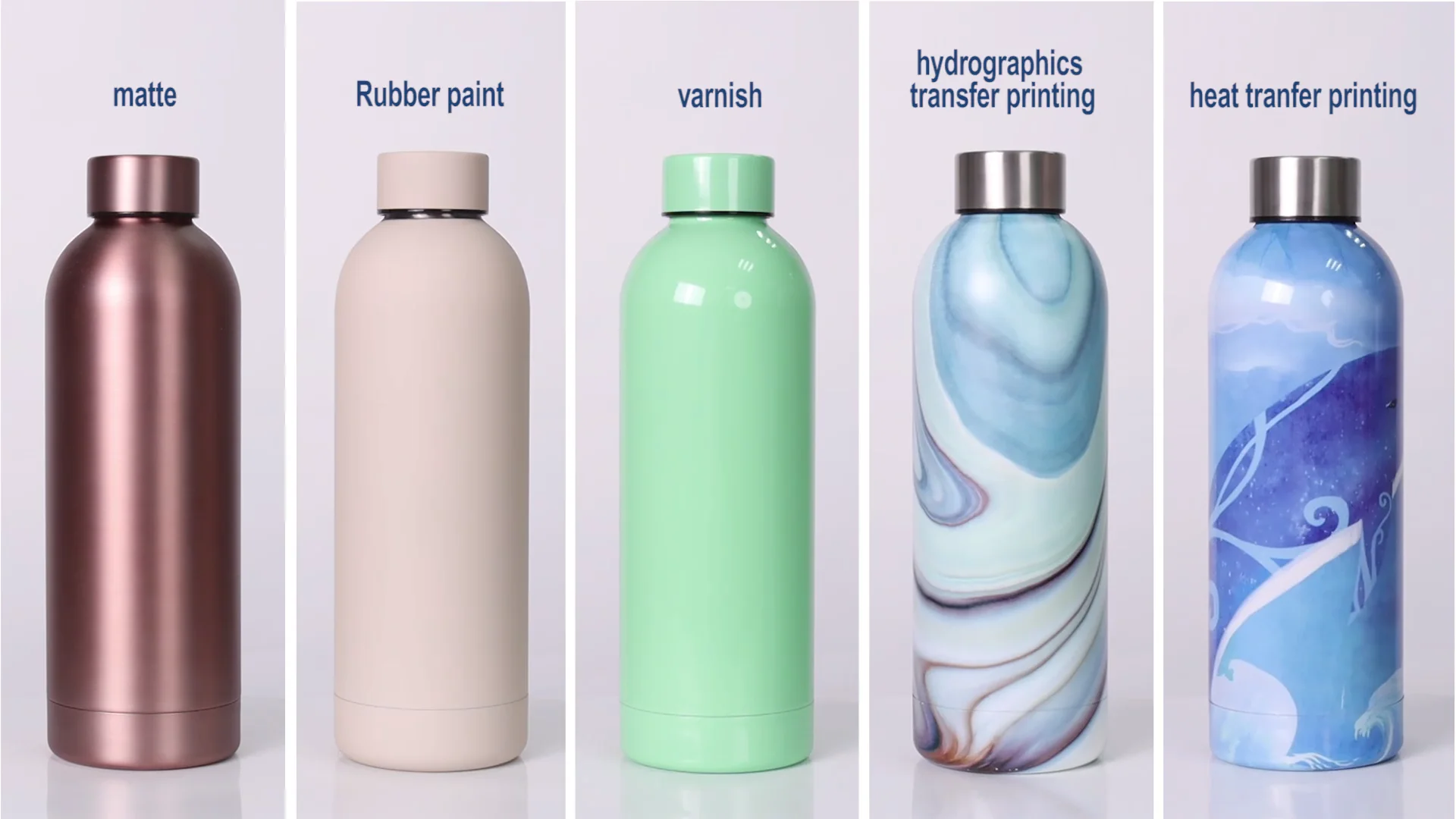 Recycled Stainless Steel Water Bottle 500ml Leakproof Bpafree Double