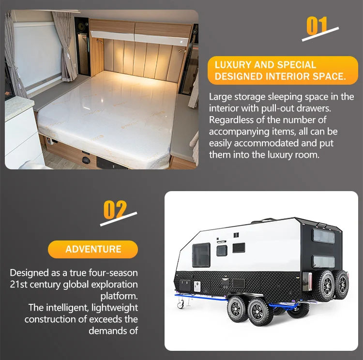 Off Road Camper Trailer Luxury Caravan Rv Camper 5 Person Factory