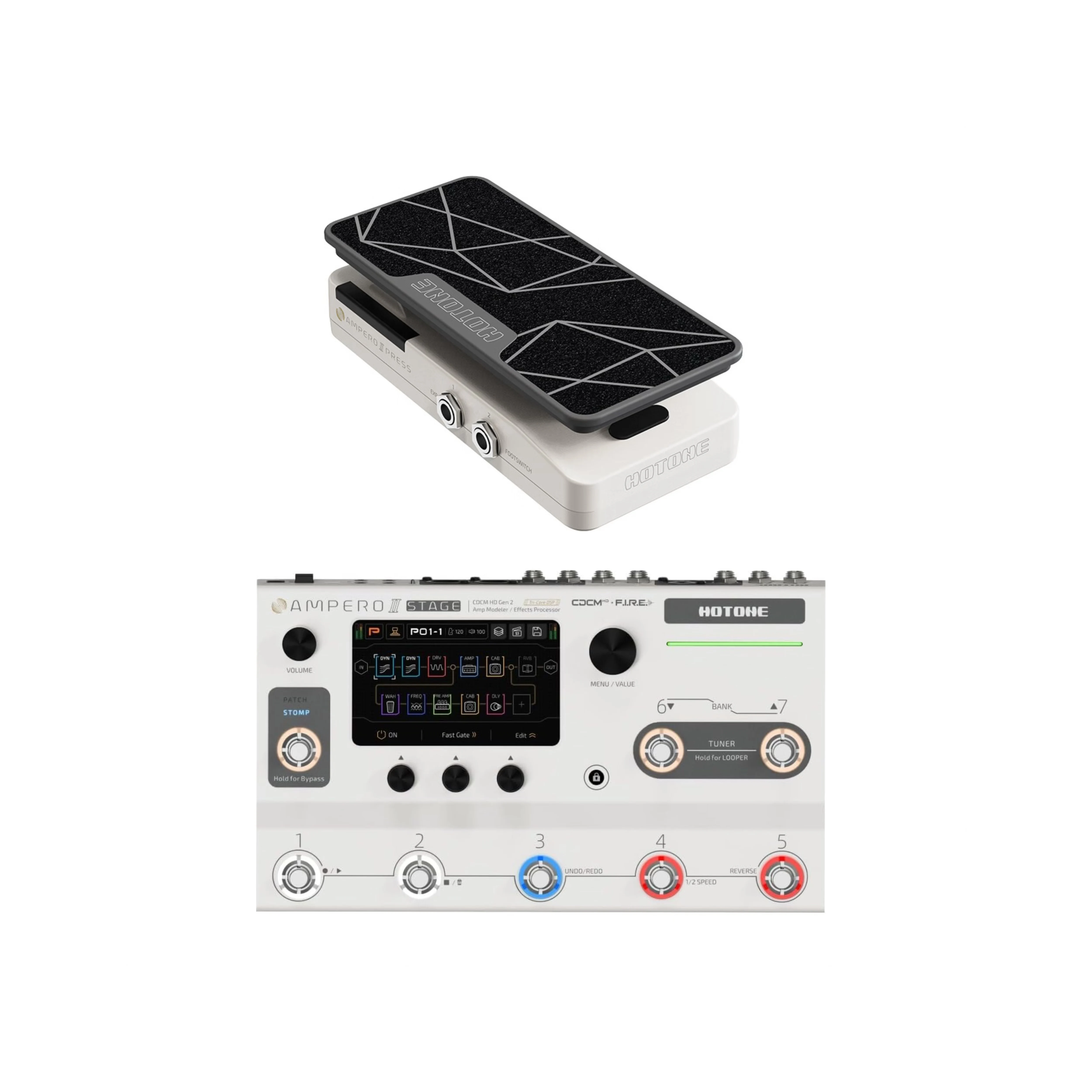 Hotone Ampero 2 Stage+press - Multi-Effect Pedals for Guitar
