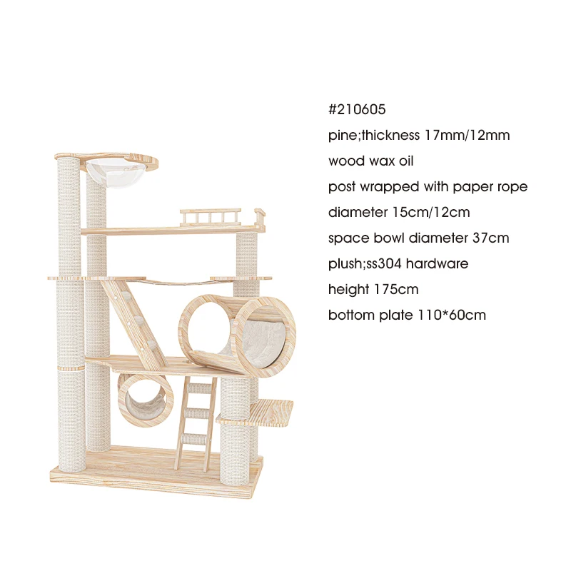 Durable Cat Tree Tall Tower With Large Cat Condo Furniture Maine Coon Scratching Posts Cat Toys