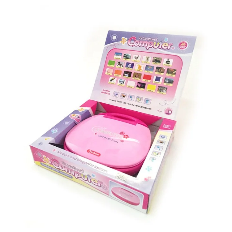 Preschool Learning Educational Chinese and  English Language Laptop Computer Children Intelligent Learning Machine with LED