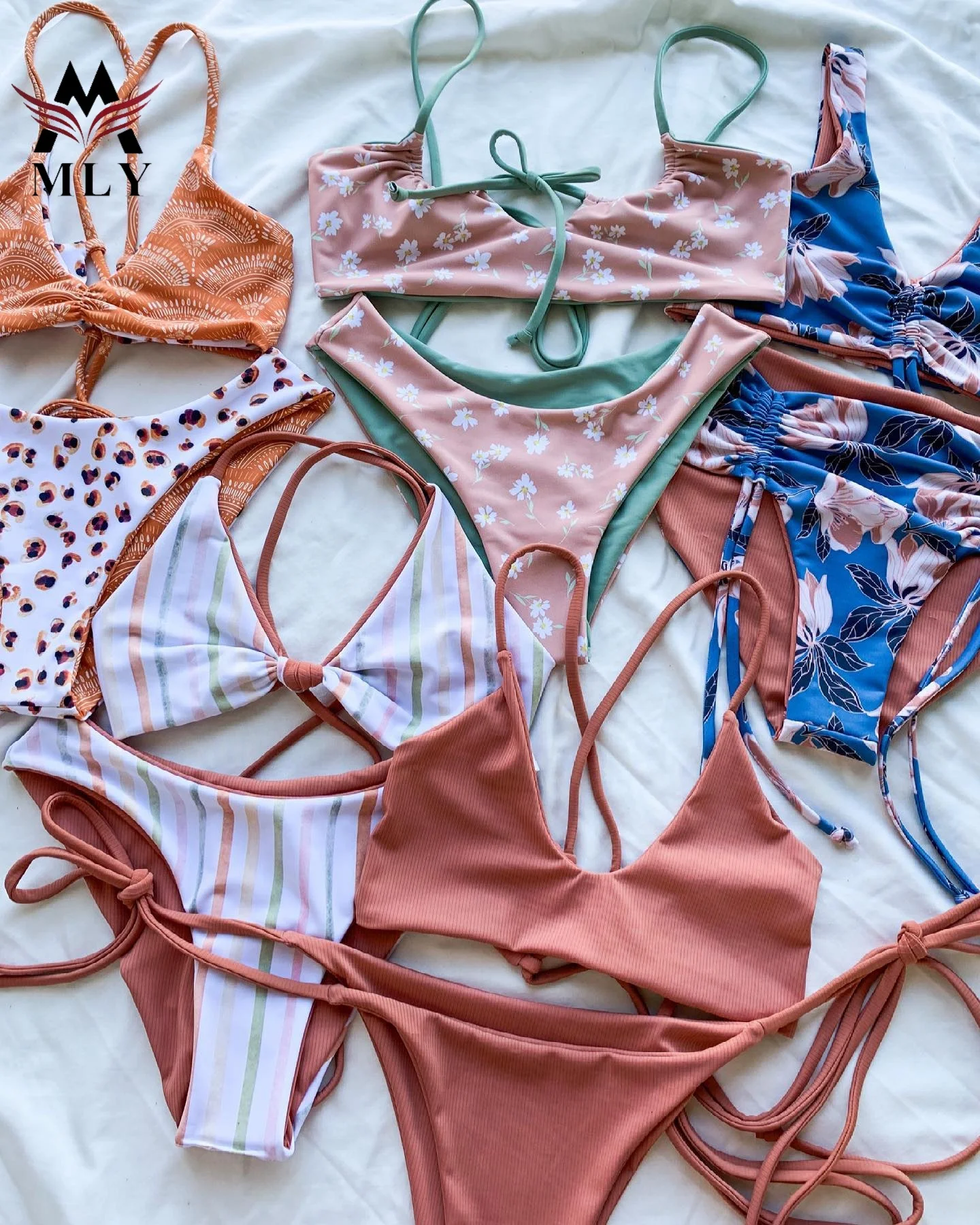 Alibaba.com: MLY Custom Design Print Girls Bikini Triangle Sexy Micro ...