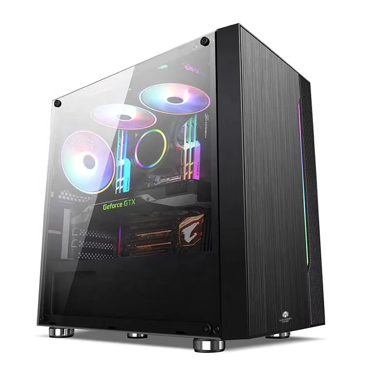 Лидер продаж игровой чехол для микрокомпьютера с полосками ARGB дополнительная акриловая боковая