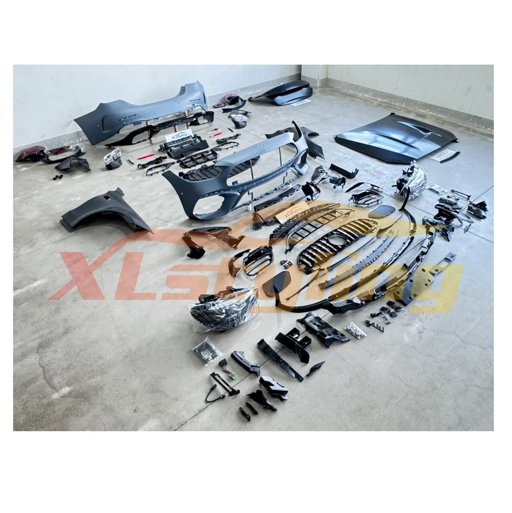 Car Facelift Conversion Front Rear Bumper Hood Headlights Fenders For Mercedes Benz W205 Upgrade