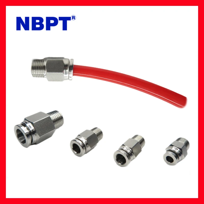 Air Pipe Fitting Pneumatic Stainless Steel Push In Fittings For Food Grade Service Industry