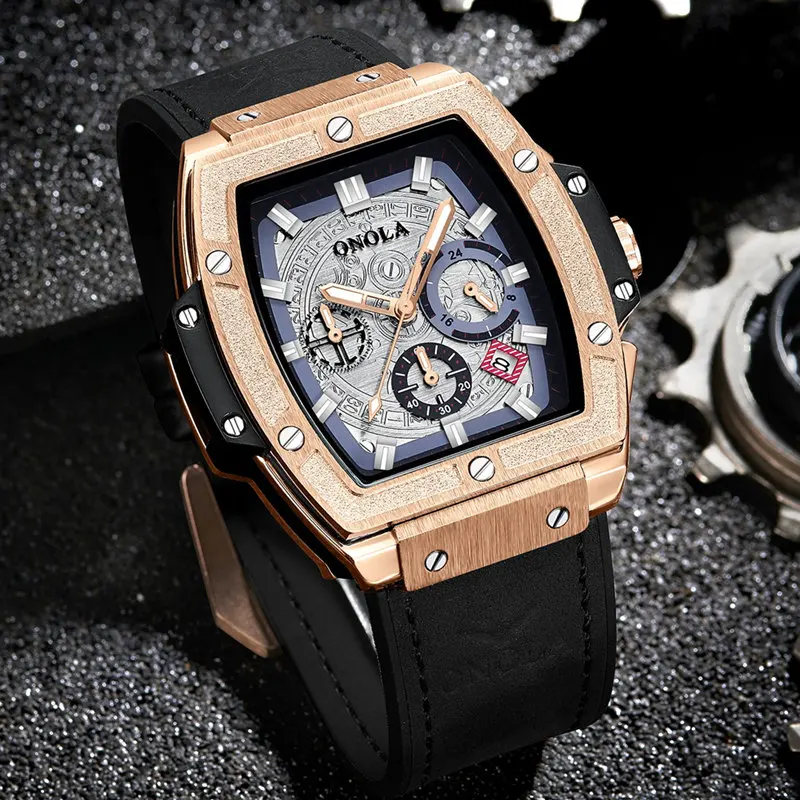 ONOLA 6825 Retro Chronograph Quartz Watch - Luxury & Style