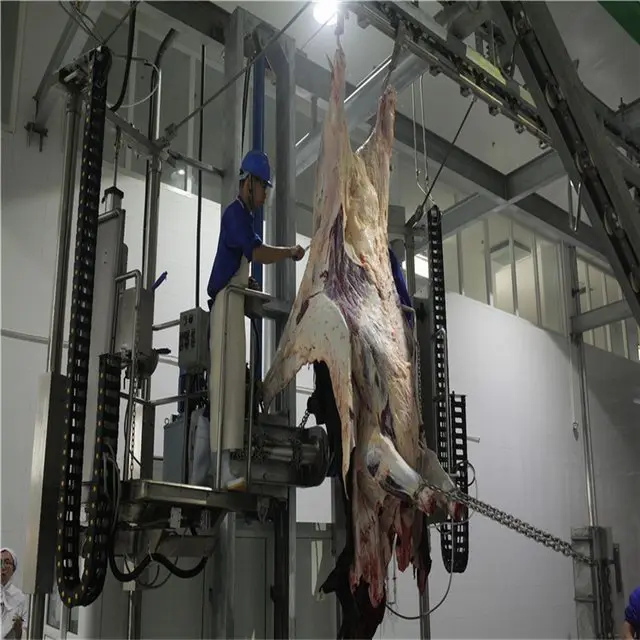 Cattle slaughter line hydraulic peeling machine automatic skin changing machine
