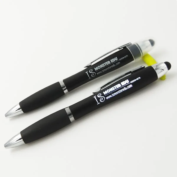 Custom Logo Laser Engrave Branded Ballpoint Pen with LED Light with Low min Order