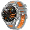 silver orange silicone strap