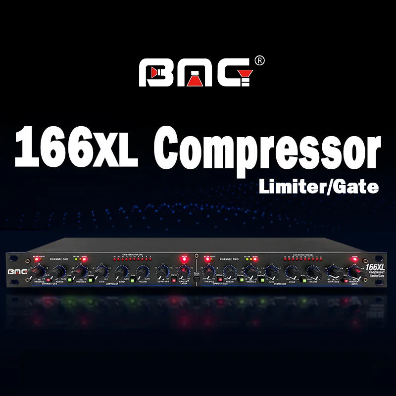 dbx 166A コンプレッサー/リミッター/ゲート【動作品】 DBX 166XL 2チャンネルコンプレッサーリミッター・ノイズゲート付き
