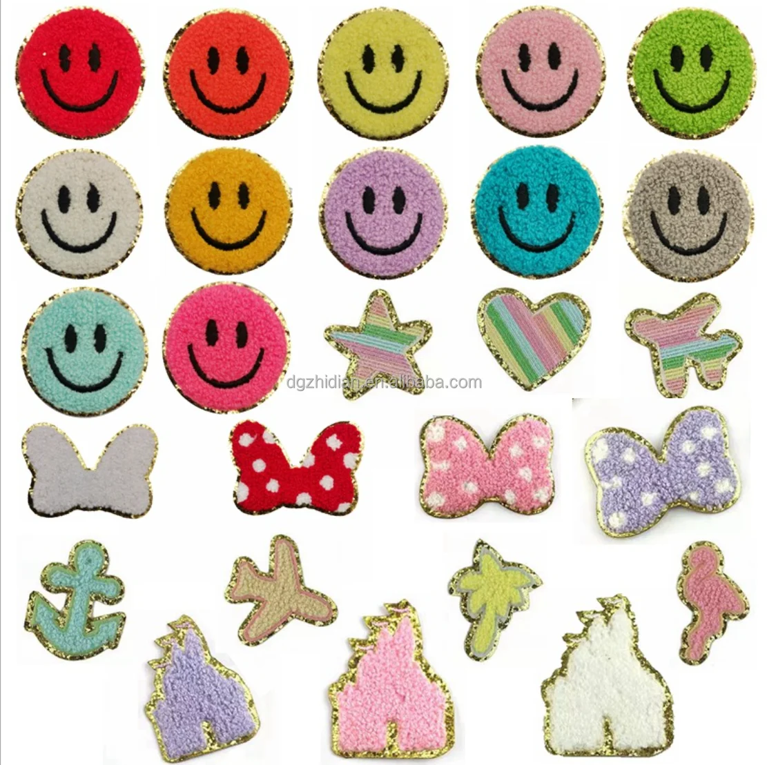 Pink Glitter Letter Sequin Patch Clothing Glitter Ironon Alphabet