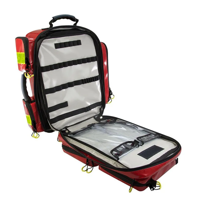 Tactical Waterproof 55L Red Emergency First Aid Bag Travel Medicine Organizer Backpack Medical Student Bag