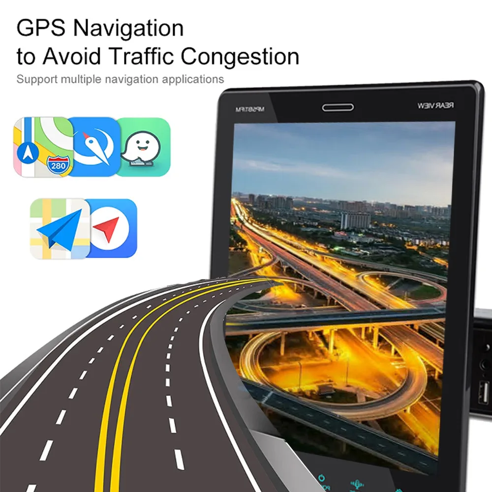Universal 9.5\" 2 Din Android Navigation GPS Car Multimedia Player Dashboard Car Radio Touch Screen USB Carplay FM WIFI