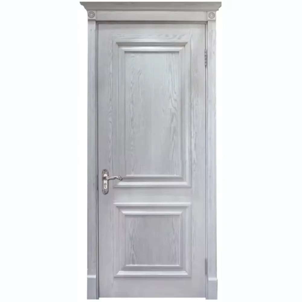 Foshan Wholesales Wooden White Classic Shaker Door Custom Solid Wood Door with Handle and Hinge
