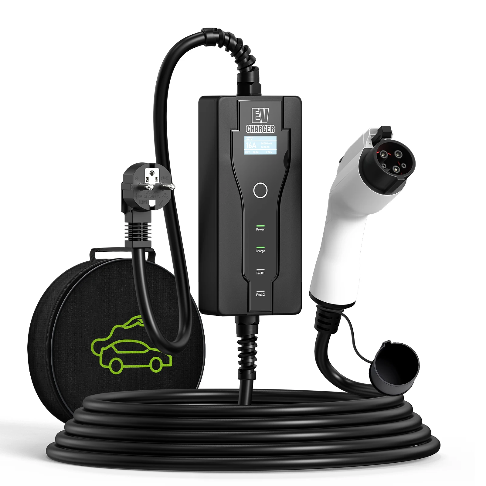 AFYEEV 3.6KW 16A Portable EV Charger Type2 IEC62196-2 EVSE