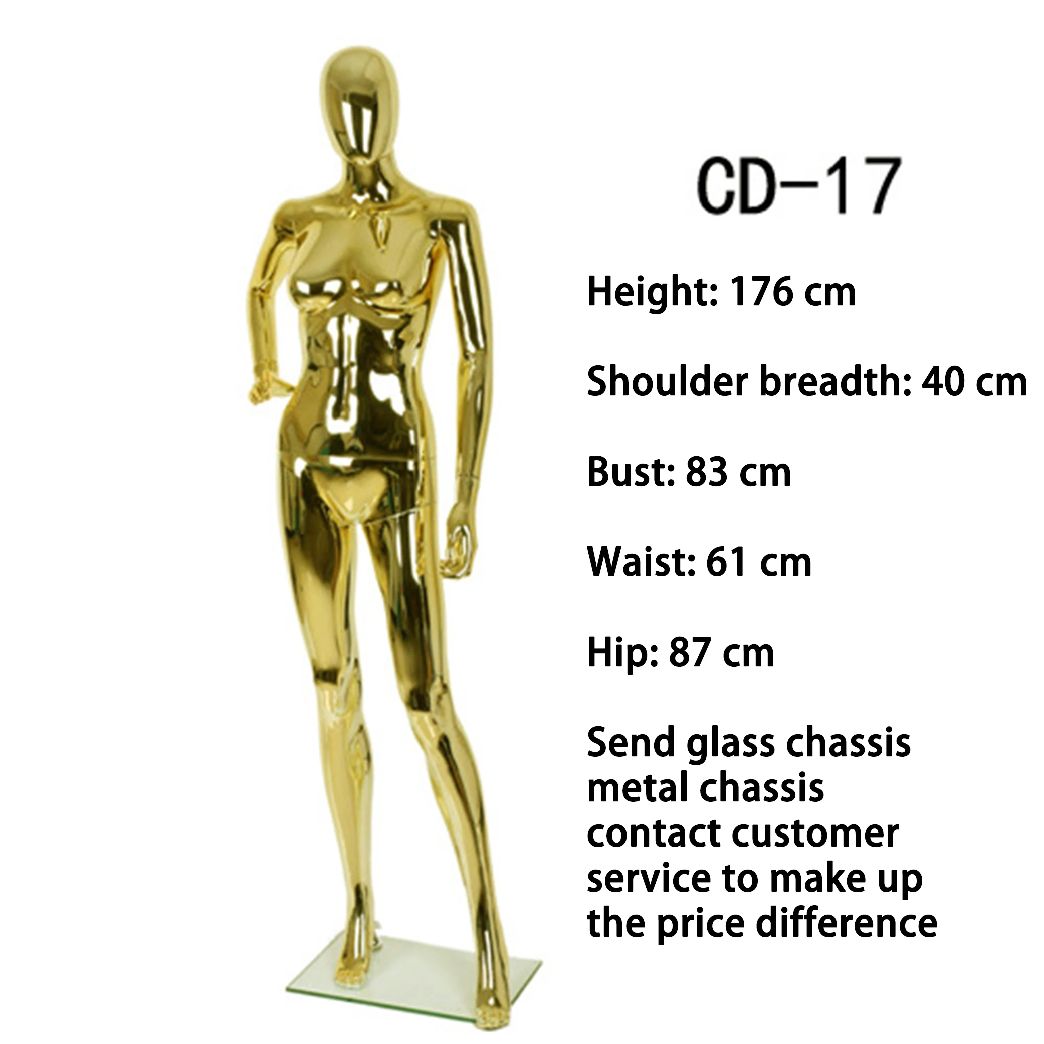 Fashion Gold Mannequin Full Body For Both Female Mannequin And Male