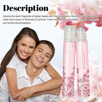 New Custom Women's 10ml Sakura Floral Musk Aroma Roller Parfum