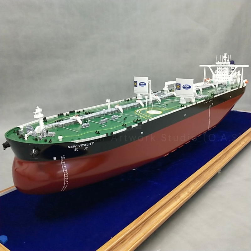 【LA】Modello di nave artigianale al 100% prodotto in fabbrica O.A.S., regalo aziendale personalizzato di alta qualità, modello di petroliera VLCC da 145 cm