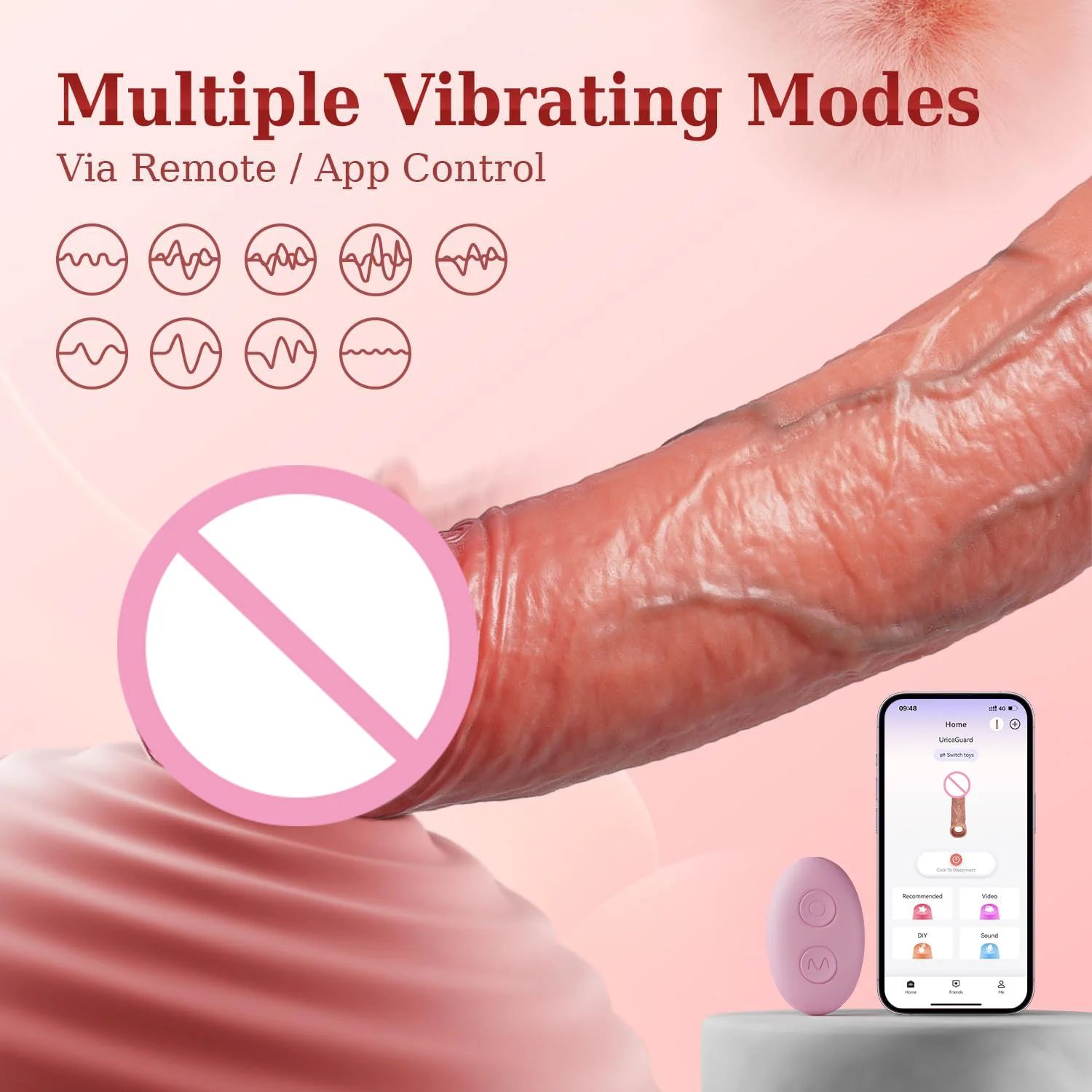 Alibaba.com: OEM/ODM 4IN1 Realistic Penis Cock Sleeve Ring Vibrator with 9  Vibration Modes, Waterproof Function : Ideal for enhancing couple intimacy  and promoting trade in adult products.