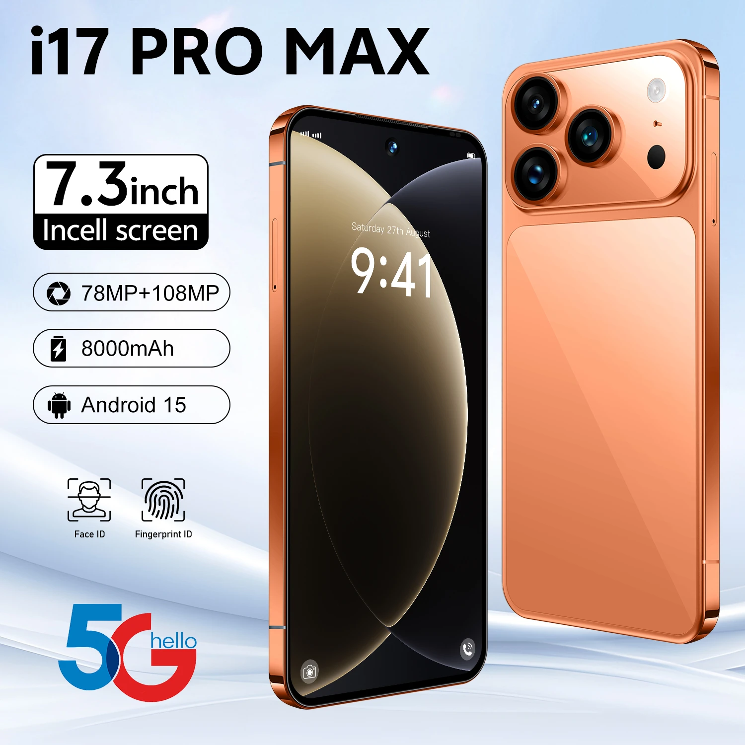 I17 Pro Max - Flagship Phone with 5G, 12GB RAM, 512GB Storage
