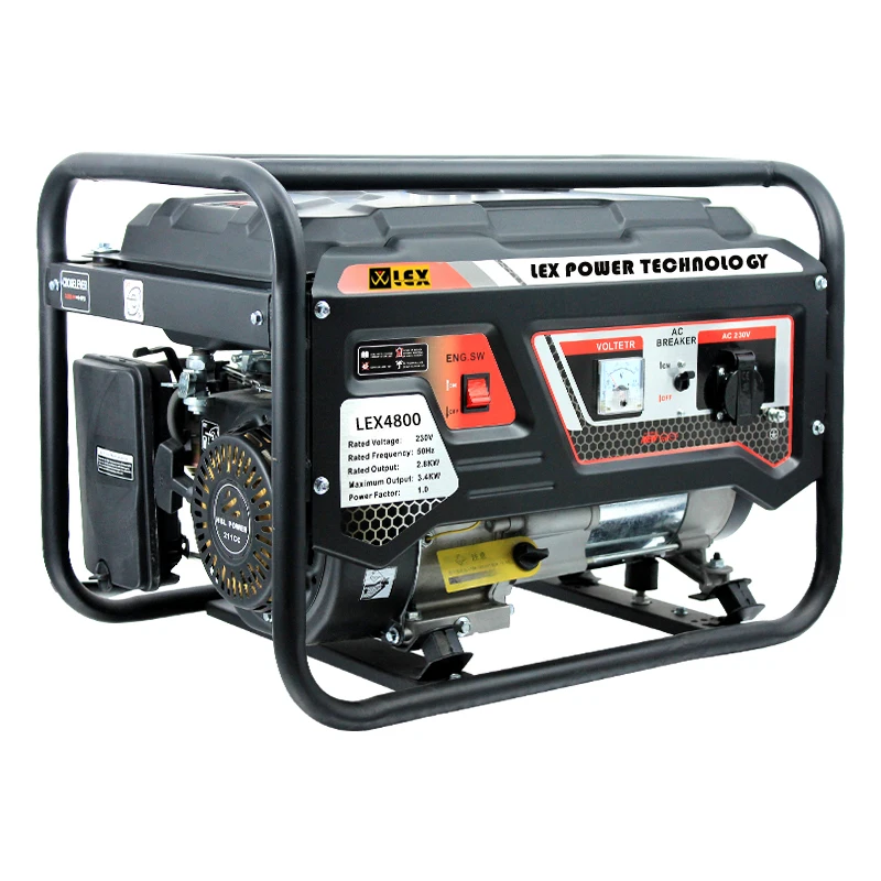 LEX 3kw Diesel Generator Single-Phase Electric Start Air Cooled Portable 220V/380V Rated Voltage 5KW Output AC DC Brand Engine