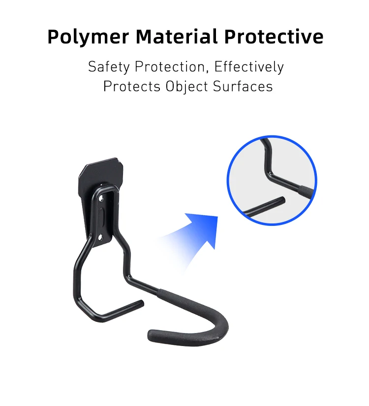 Multi-Purpose Modern Wall Mount Metal Kitchen Garage Storage Rack Hooks for Hanging Garden Tools Bulk Items Outdoor Use Durable details