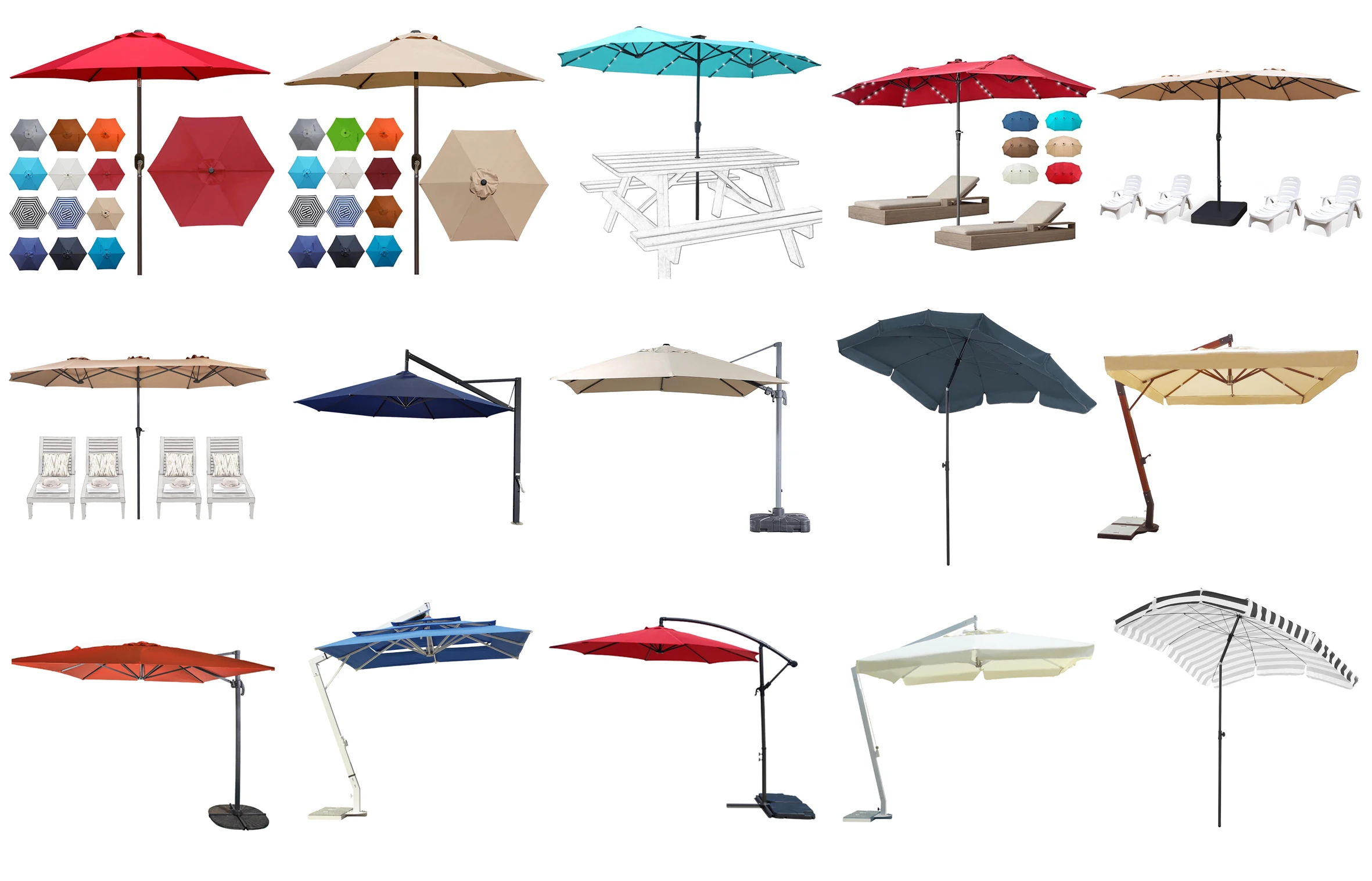 Cantilever Umbrellas Replacement Canopy Patio Umbrellas ...