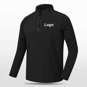 220gsm Polyester and Spandex Stand Collar Quarter Zip Sweatshirt Breathable & Anti-Pilling Perfect for Outdoor Sports