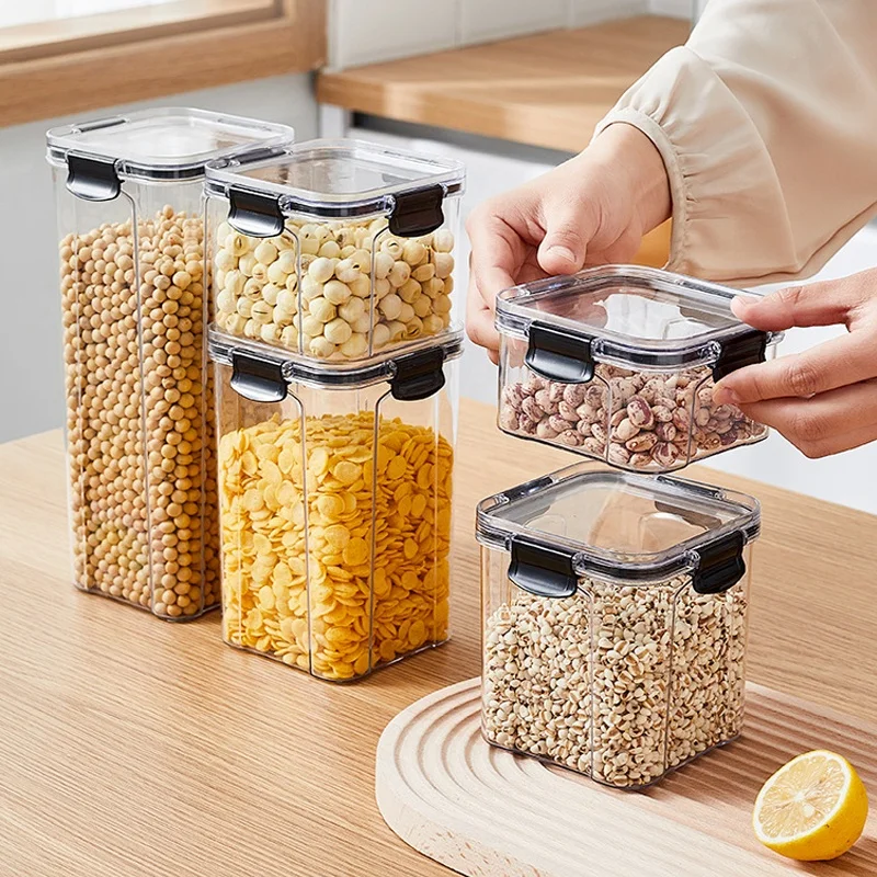 Clear Airtight Food Storage Container Set With Safety Lock - Buy 