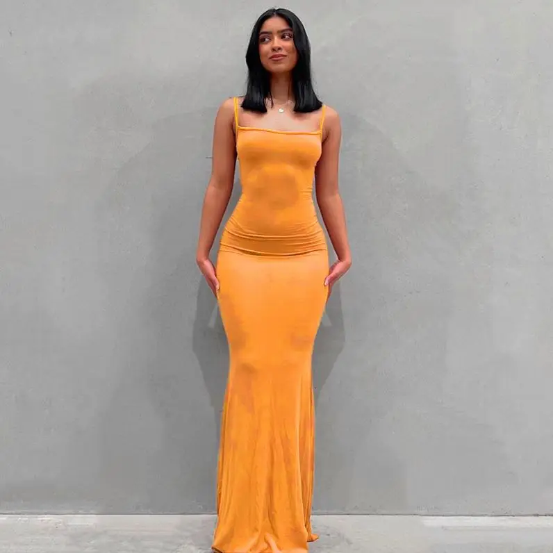 orange tight fitted dress Tight Orange Dresses