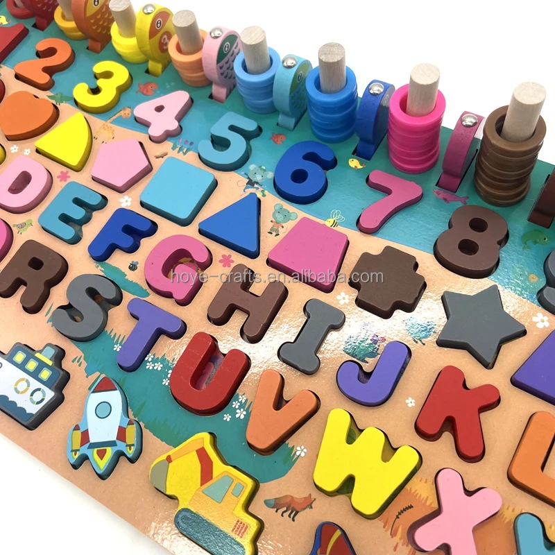 Wooden Number Blocks - Educational Sensory Toys for Kids