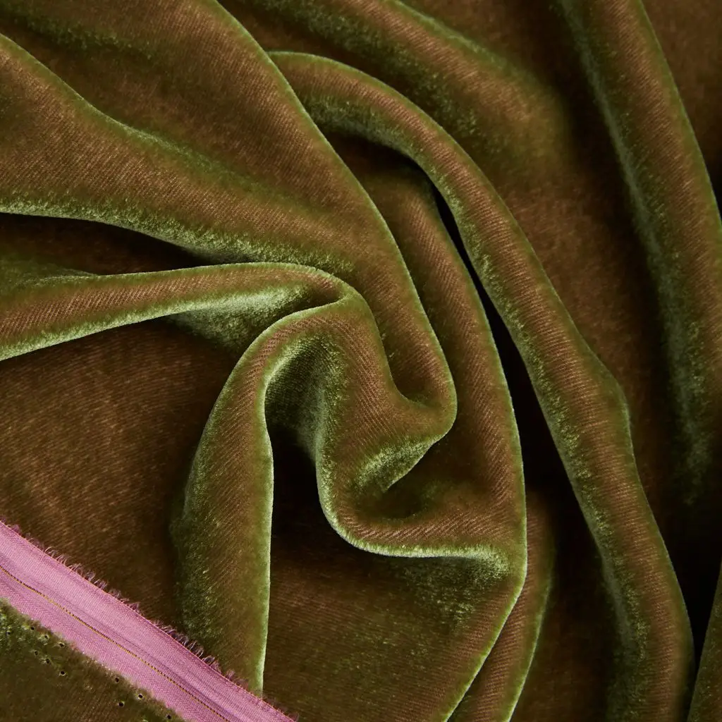 Multi Color 100% Pure Silk Velvet Fabric Solid Color for Garment From China Factory Direct with Wholesale Price