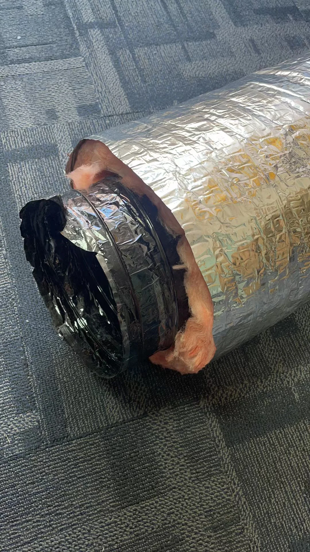R6 R8 Insulated Flexible Air Duct/hose Fiberglass Aluminum Foil ...