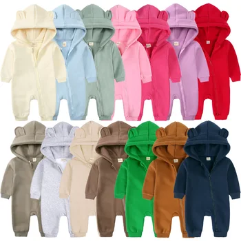 Autumn and Winter new baby jumpsuit outwear wholesale thick modeling romper newborn clothes