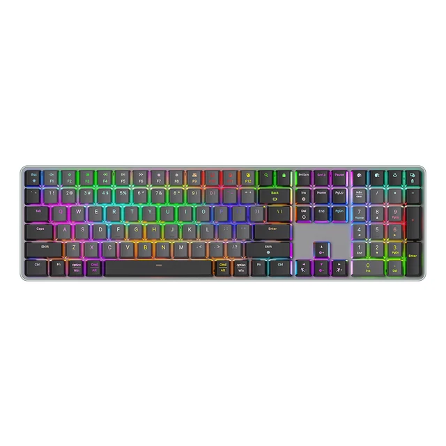 Custom Gateron Switches OUTEMU Axis Bluetooth Triple Mode RGB Wireless Aluminum Frame Low Profile Gaming Mechanical Keyboard