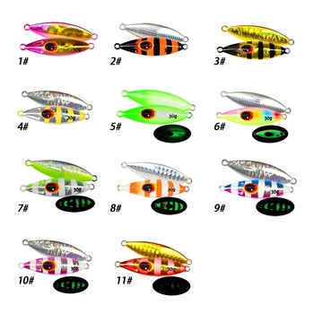Saltwater 30g 40g 60g 80g 100g 120g Bee Lead Bait Luminous Jig Slow Metal Jigs Jigging Lure – Metal Jig – view 2