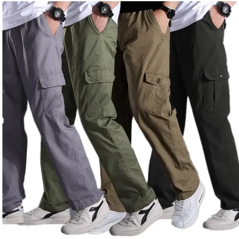 Men Cargo Jogger Pants Cargo Multi Pockets Custom Straight Track Pant