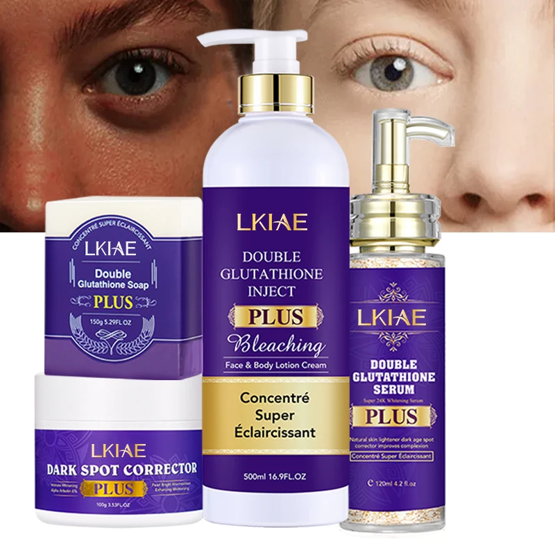 glutathione collagen cream Glutathione AHA Vitamin C 4-Step Lightening Anti-Aging Collagen Cream  African Black Women Face Whitening Vegan Luxurious Skin