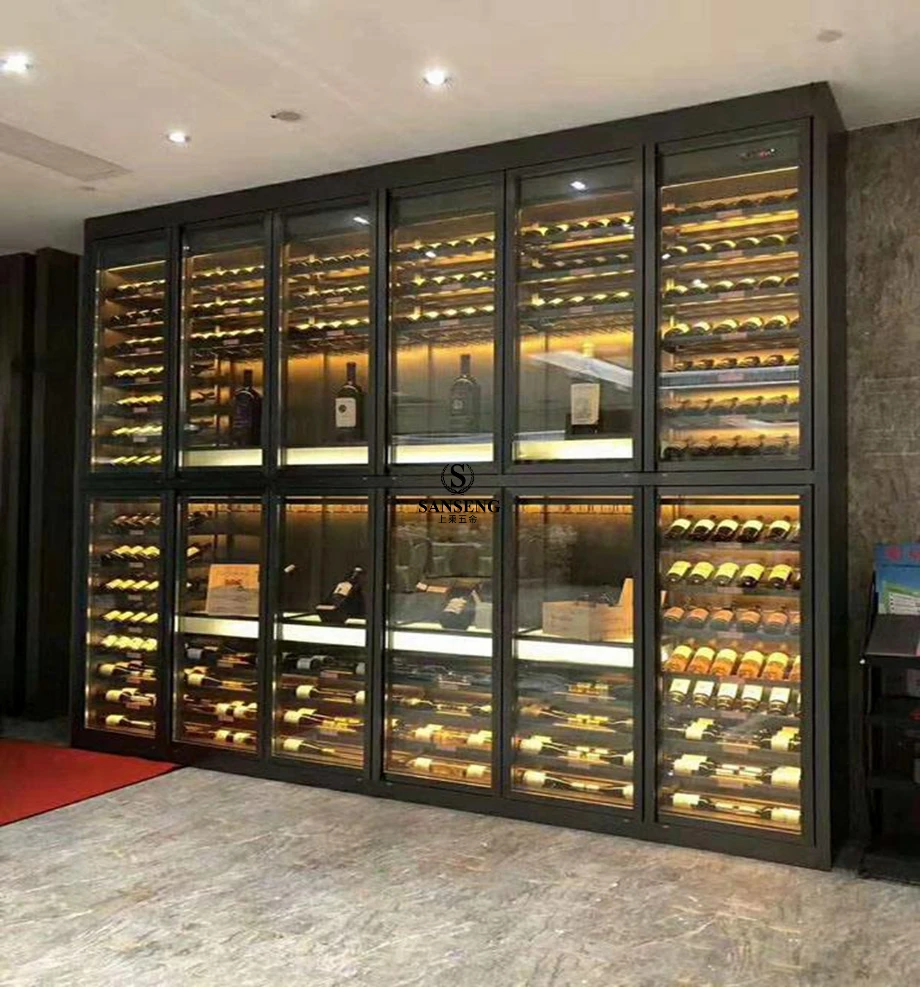 Bar Wine Cellar Display Stainless Steel Wall Mounted Racks