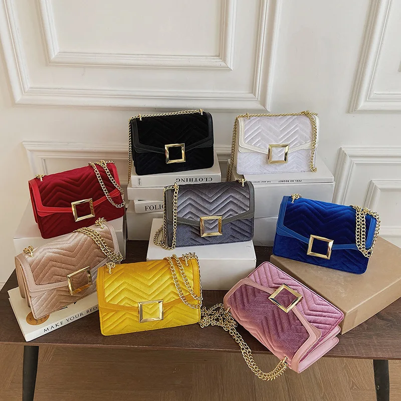 Designer Ladies Box Handbags Luxury Chain Hand Bags Girls Cute