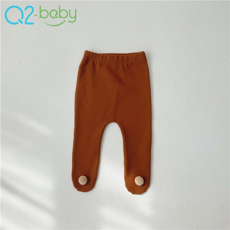 Самые продаваемые в Китае однотонные детские леггинсы для теплой и удобной осени и зимы 2504