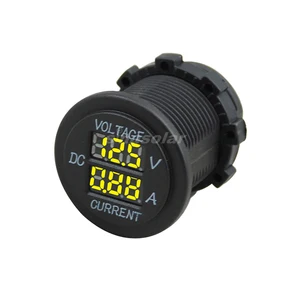 12V/24V Digital Voltmeter and Ammeter Power Waterproof Extension Socket Power Outlet Socket for Car Boat Marine