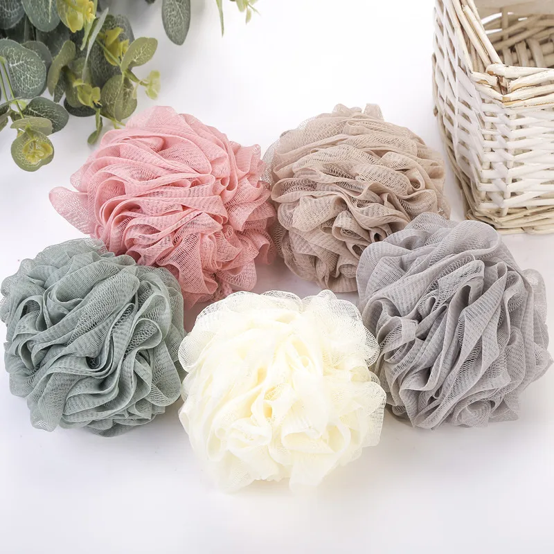 Disposable Colorful Pe Soft Plastic Mesh Shower Bath Sponge Ball Bath ...