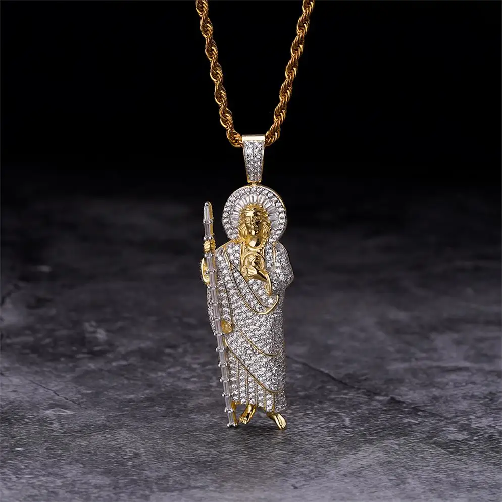 Judas Pendant San Judas Chain 24k Gold San Judas Charms Religious